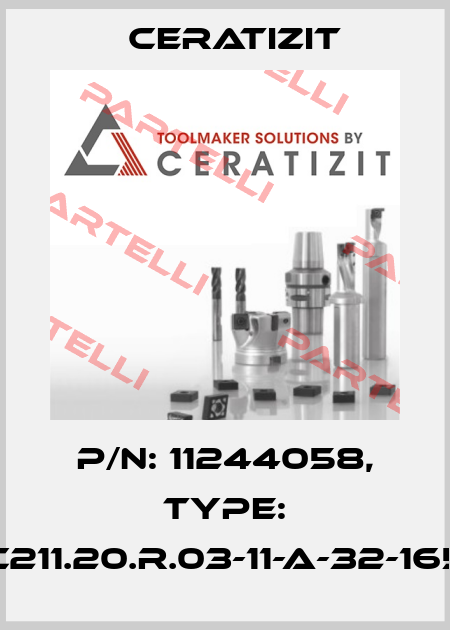 P/N: 11244058, Type: C211.20.R.03-11-A-32-165 Ceratizit