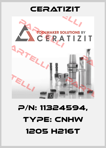 P/N: 11324594, Type: CNHW 1205 H216T Ceratizit