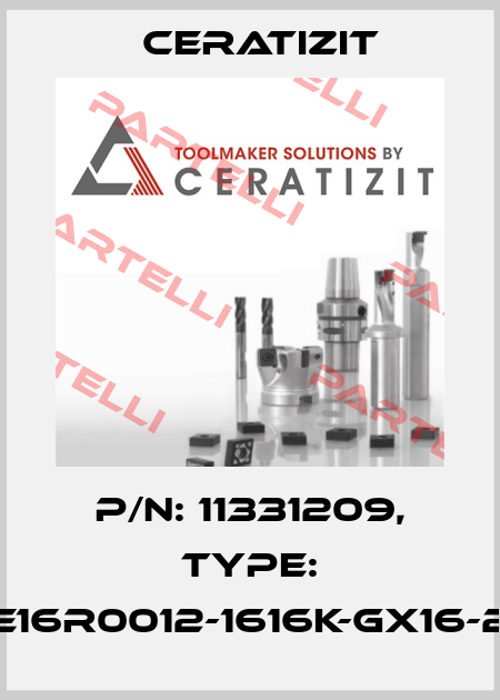 P/N: 11331209, Type: E16R0012-1616K-GX16-2 Ceratizit