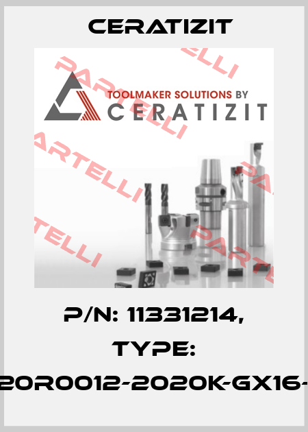 P/N: 11331214, Type: E20R0012-2020K-GX16-2 Ceratizit