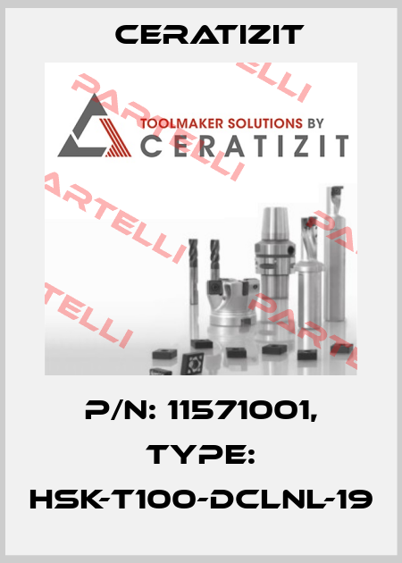 P/N: 11571001, Type: HSK-T100-DCLNL-19 Ceratizit