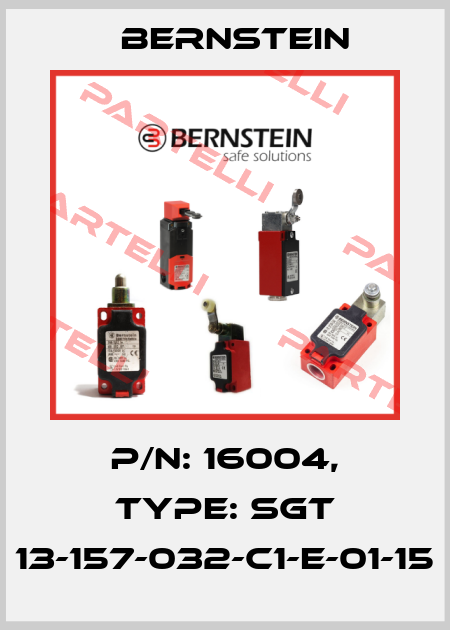 P/N: 16004, Type: SGT 13-157-032-C1-E-01-15 Bernstein