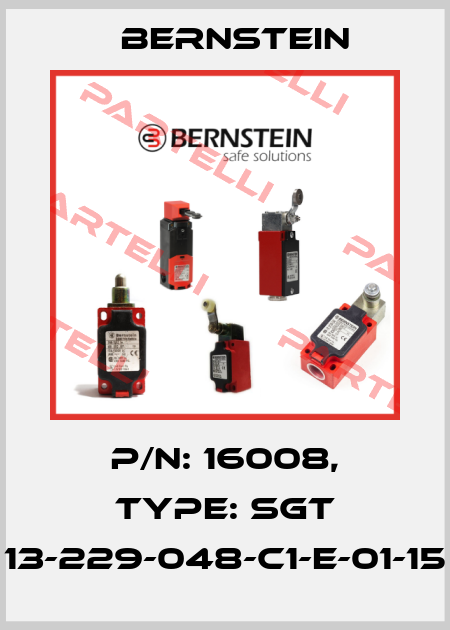 P/N: 16008, Type: SGT 13-229-048-C1-E-01-15 Bernstein