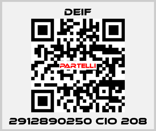 2912890250 CIO 208 Deif
