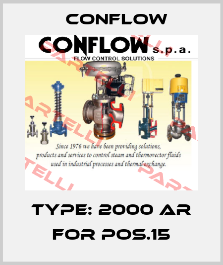 Type: 2000 AR for pos.15 CONFLOW