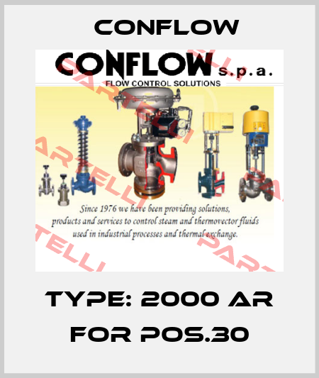 Type: 2000 AR for pos.30 CONFLOW
