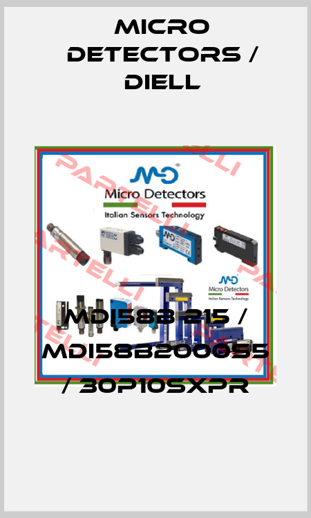 MDI58B 215 / MDI58B2000S5 / 30P10SXPR
 Micro Detectors / Diell