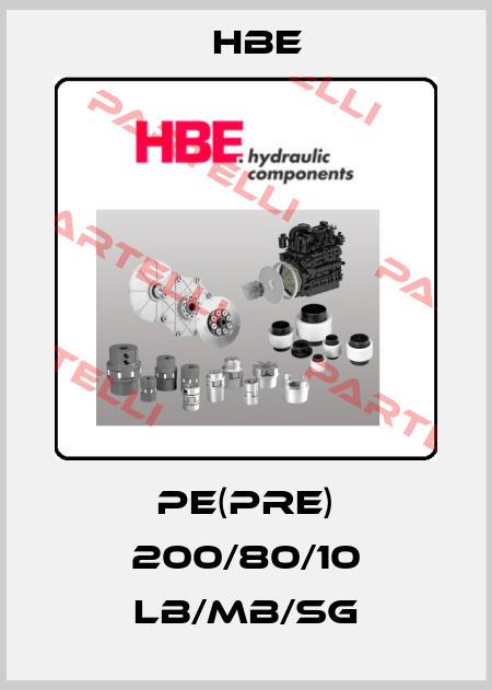 PE(PRE) 200/80/10 LB/MB/SG HBE