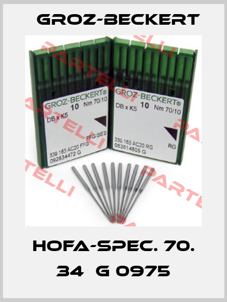 HOFA-SPEC. 70. 34  G 0975 Groz-Beckert
