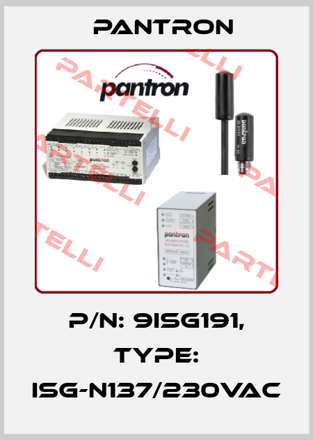 p/n: 9ISG191, Type: ISG-N137/230VAC Pantron