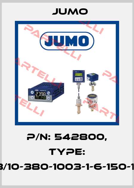 P/N: 542800, Type: 902023/10-380-1003-1-6-150-104/000 Jumo