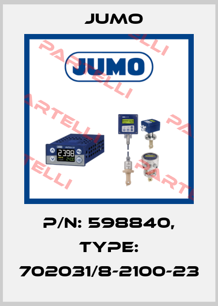 P/N: 598840, Type: 702031/8-2100-23 Jumo
