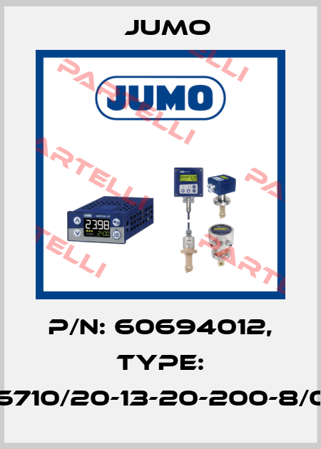 P/N: 60694012, Type: 606710/20-13-20-200-8/000 Jumo