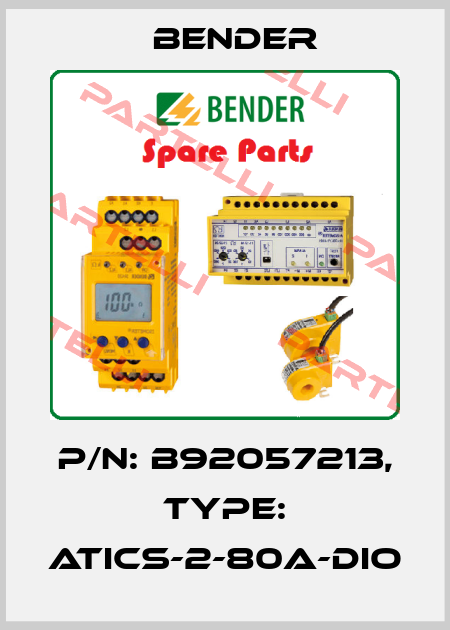 p/n: B92057213, Type: ATICS-2-80A-DIO Bender