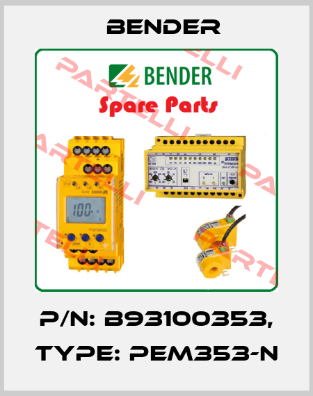 p/n: B93100353, Type: PEM353-N Bender