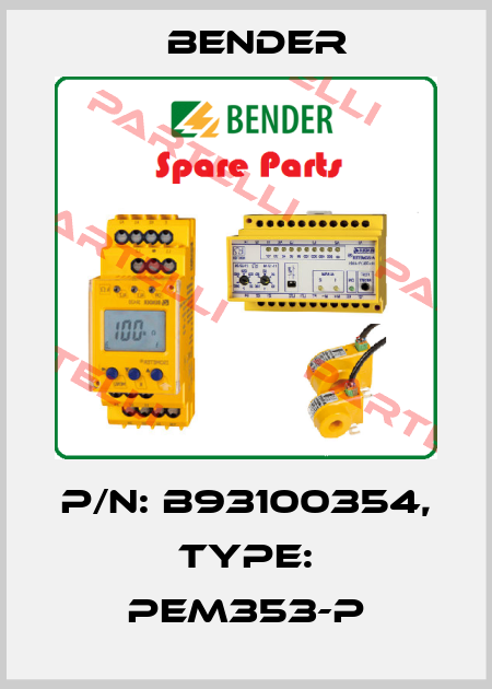 p/n: B93100354, Type: PEM353-P Bender