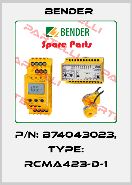 p/n: B74043023, Type: RCMA423-D-1 Bender