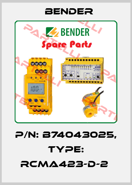 p/n: B74043025, Type: RCMA423-D-2  Bender