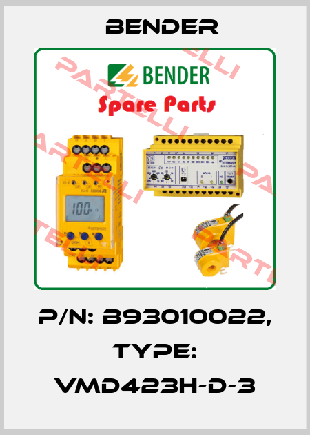 p/n: B93010022, Type: VMD423H-D-3 Bender
