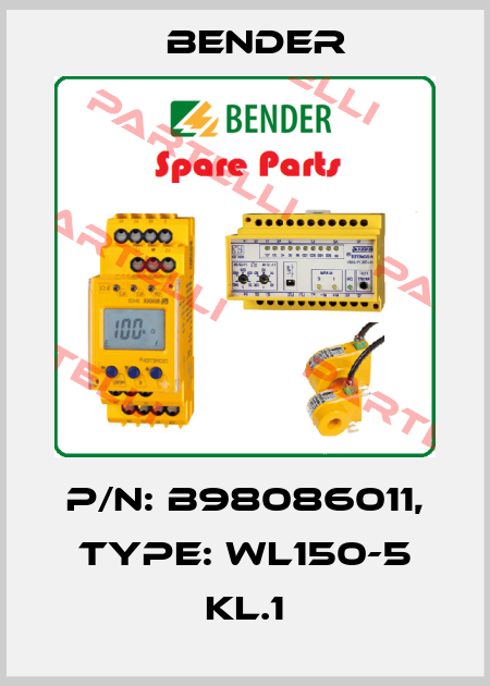 p/n: B98086011, Type: WL150-5 KL.1 Bender