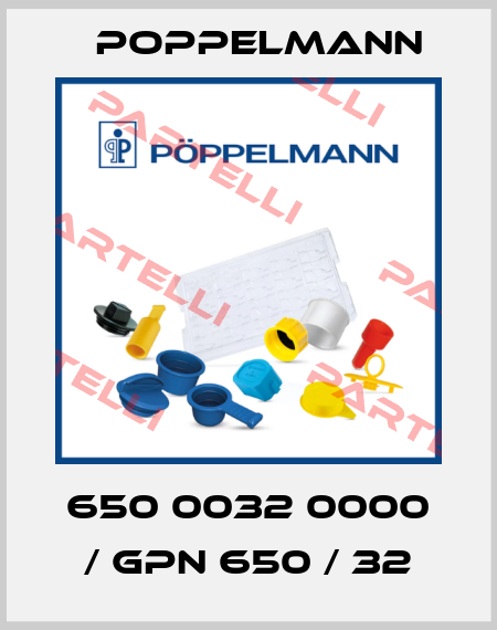 650 0032 0000 / GPN 650 / 32 Poppelmann