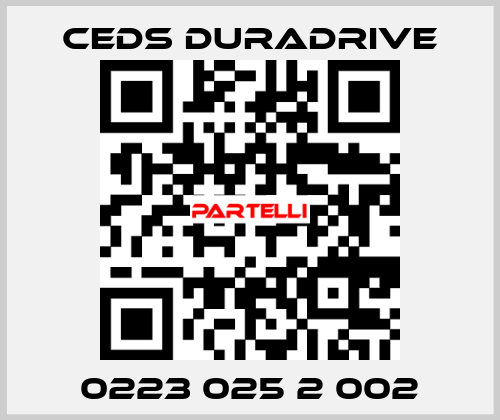 0223 025 2 002 Ceds Duradrive