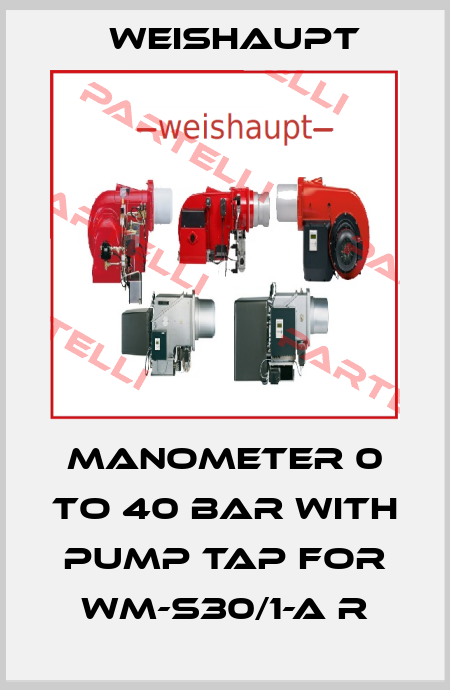 Manometer 0 to 40 bar with pump tap for WM-S30/1-A R Weishaupt