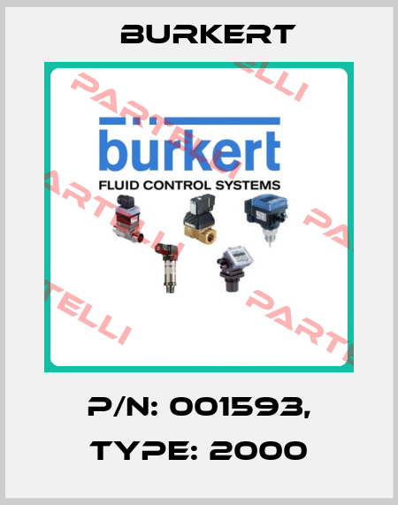 P/N: 001593, Type: 2000 Burkert