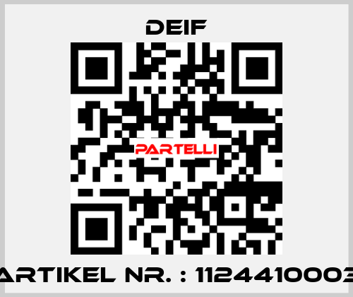 Artikel Nr. : 1124410003 Deif