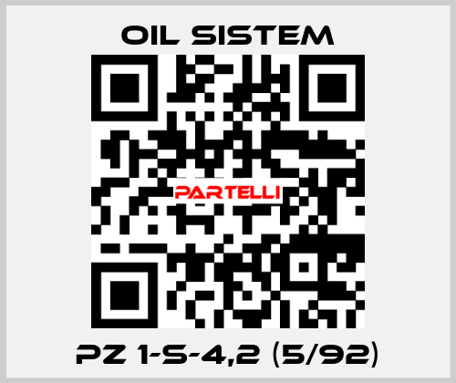 PZ 1-S-4,2 (5/92) Oil Sistem