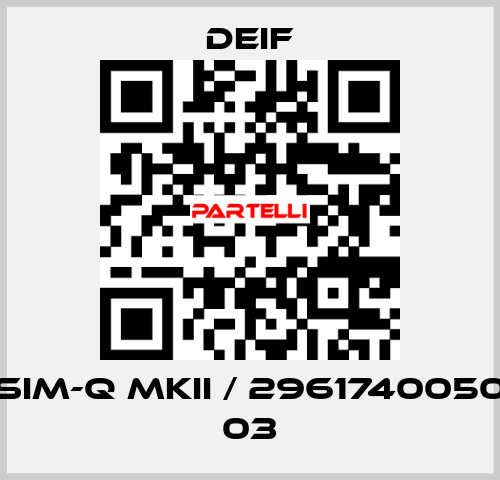SIM-Q MKII / 2961740050 03 Deif