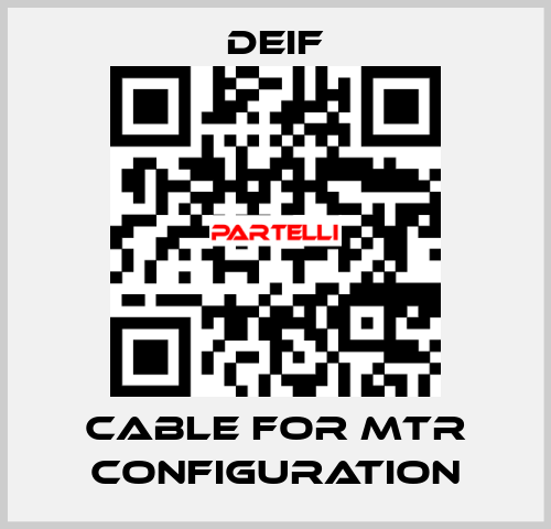 Cable for MTR configuration Deif