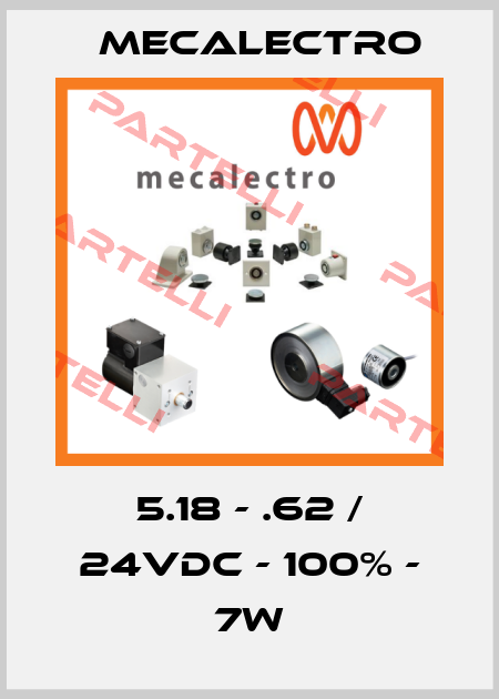 5.18 - .62 / 24Vdc - 100% - 7W Mecalectro