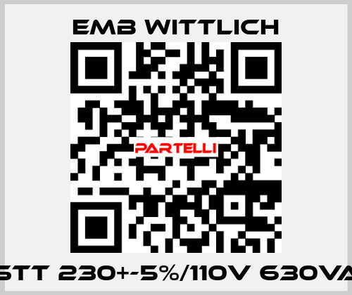 STT 230+-5%/110V 630VA EMB Wittlich
