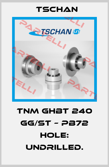 TNM GHBT 240 GG/St – Pb72 Hole: undrilled. Tschan