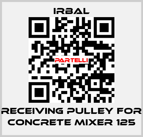 receiving pulley for Concrete mixer 125 irbal