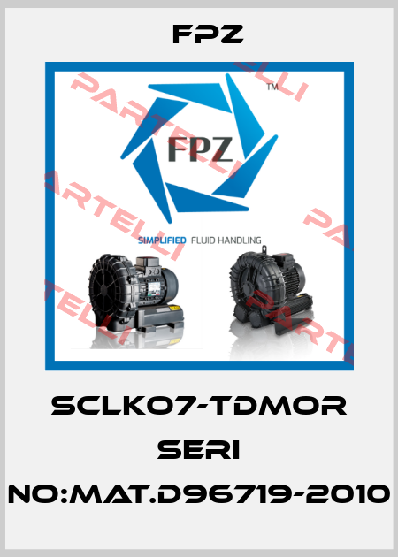 SCLKO7-TDMOR Seri No:Mat.D96719-2010 Fpz