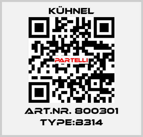 Art.Nr. 800301 Type:B314 Kühnel
