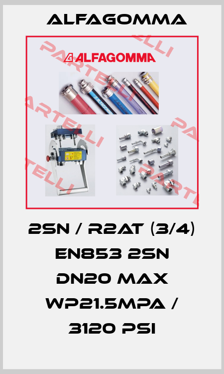 2SN / R2AT (3/4) EN853 2SN DN20 MAX WP21.5Mpa / 3120 PSI Alfagomma