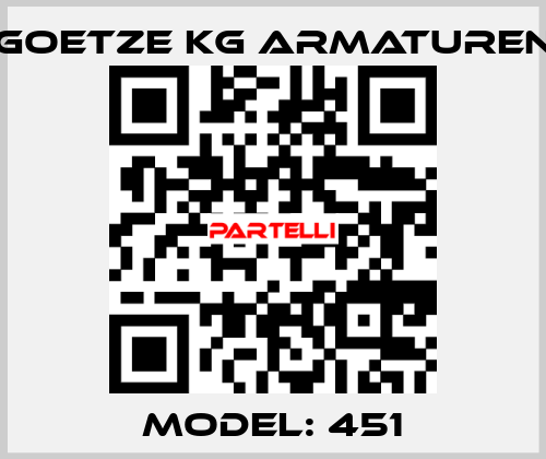 Model: 451 Goetze KG Armaturen