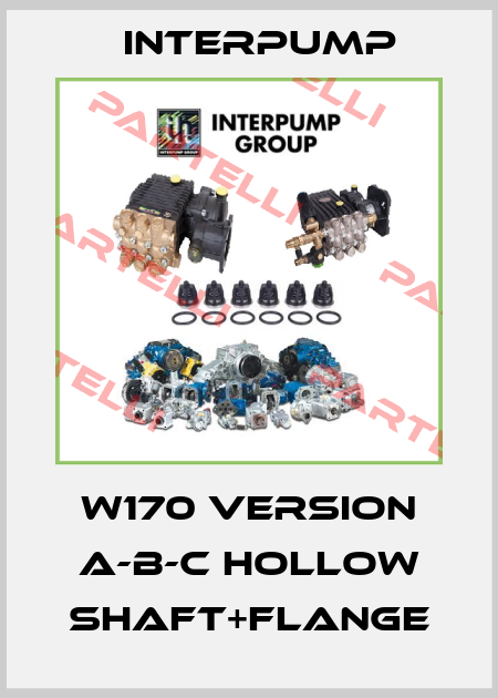 W170 Version A-B-C hollow shaft+flange Interpump