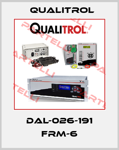 DAL-026-191 FRM-6 Qualitrol