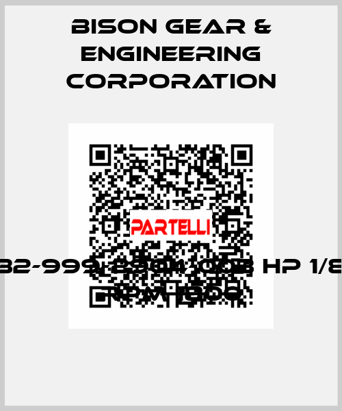 32-999-2904-003 hp 1/8 RPM 1800 Bison Gear & Engineering Corporation
