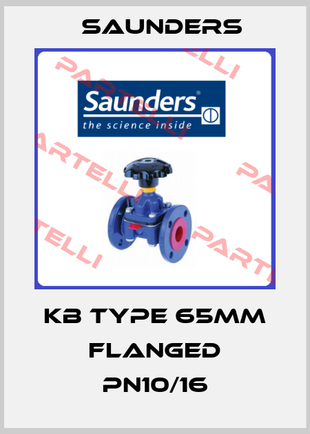 KB Type 65mm Flanged PN10/16 Saunders