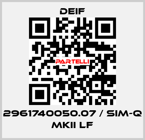 2961740050.07 / SIM-Q MKII LF Deif