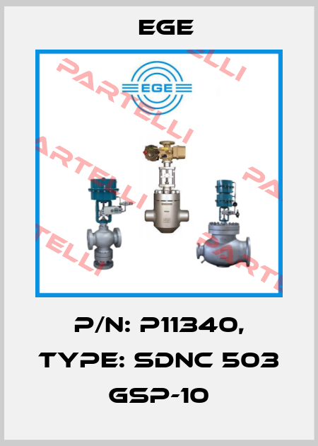p/n: P11340, Type: SDNC 503 GSP-10 Ege