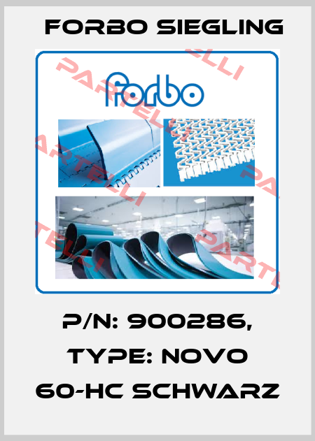 P/N: 900286, Type: NOVO 60-HC schwarz Forbo Siegling