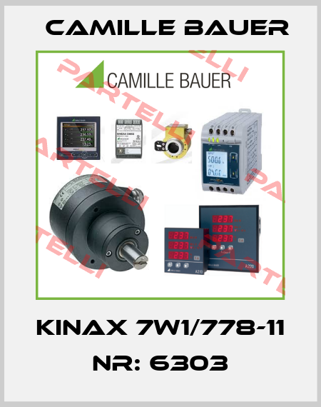 KINAX 7W1/778-11 NR: 6303 Camille Bauer