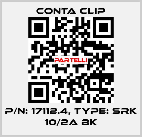 P/N: 17112.4, Type: SRK 10/2A BK Conta Clip