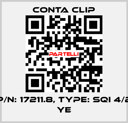P/N: 17211.8, Type: SQI 4/2 YE Conta Clip